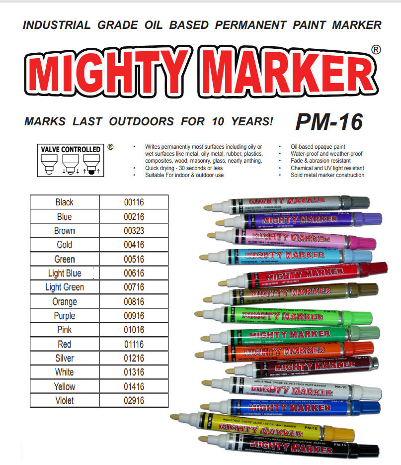 Paint Pens for permanent marking scuba Marine Pipe 