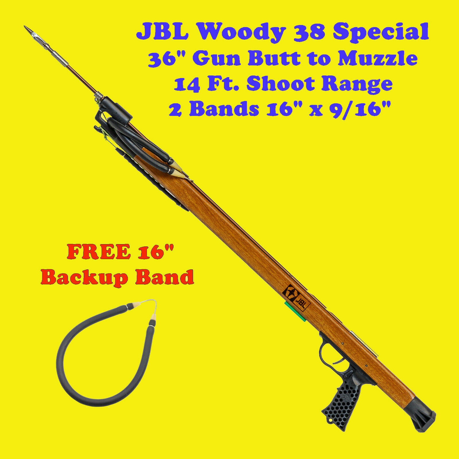 JBL Woody 38 Special Speargun Spear Gun Fish Scuba Skin