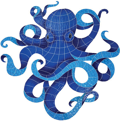 Mosaic Pool Sharks Rays Octopuses